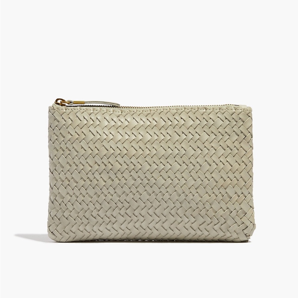 Madewell The Leather Pouch Clutch: Woven Edition